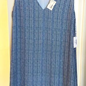 Ecru navy white dress M - NWT